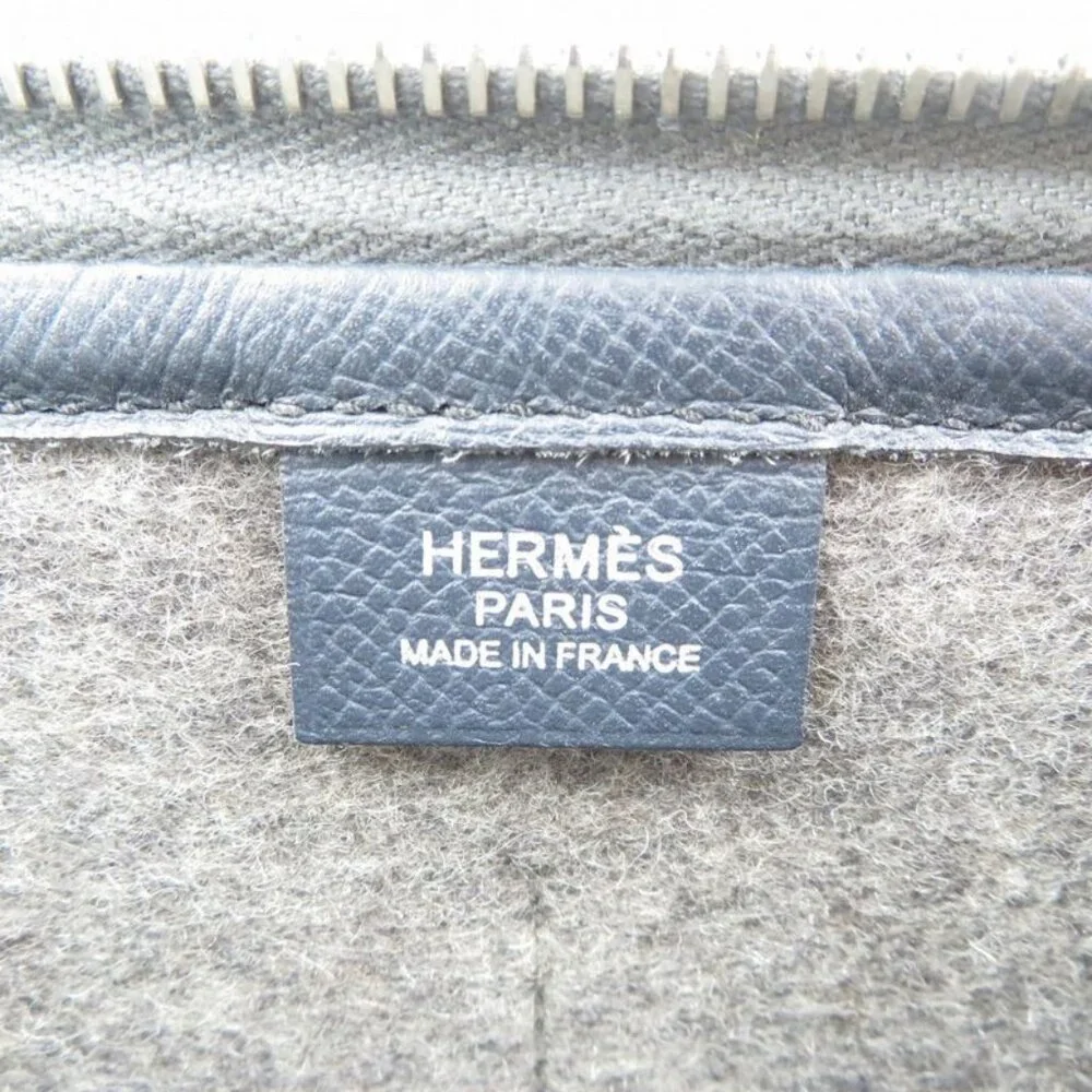 Hermes Toudou 29 Veau Epsom Felt Silver Hardware Grimoire Blue Indigo Lesan